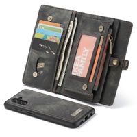 CaseMe Etui de téléphone de luxe en cuir deux en un Samsung Galaxy A13 (5G) / A04s - Noir