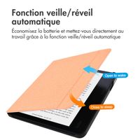 imoshion Étui de liseuse portefeuille Canvas Sleepcover avec support Kobo Sage / Tolino Epos 3 - Peach