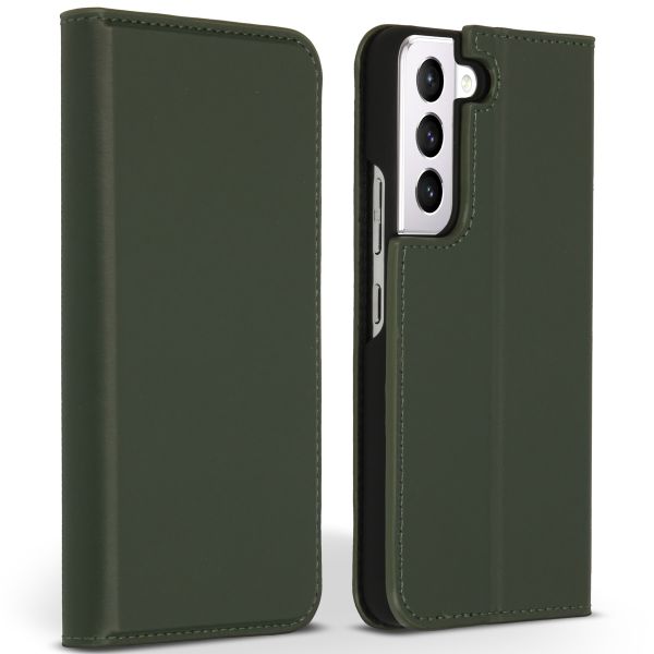 Accezz Étui de téléphone Slim Folio en cuir de qualité supérieure Samsung Galaxy S22 - Vert