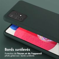 Selencia Coque silicone avec cordon amovible Samsung Galaxy A52(s) (5G/4G) - Vert foncé