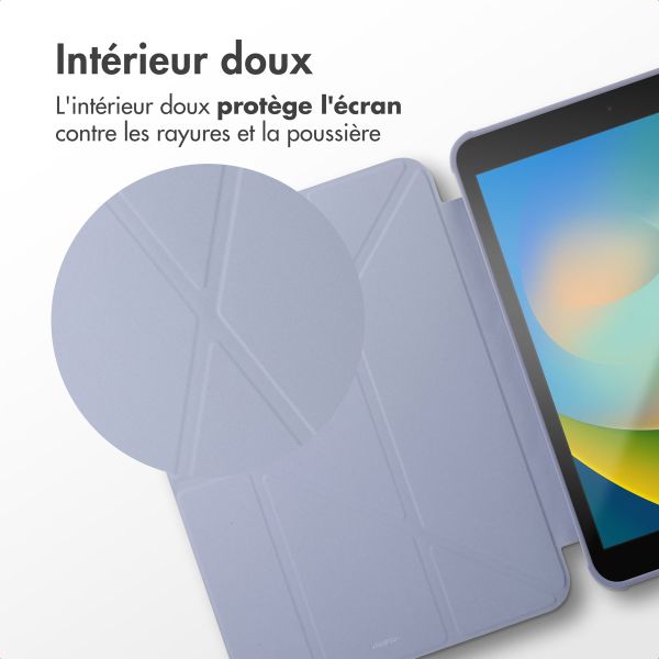 imoshion Coque tablette Origami iPad 9 (2021) 10.2 pouces / iPad 8 (2020) 10.2 pouces / iPad 7 (2019) 10.2 pouces - Lavender