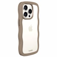 Holdit Coque Wavy iPhone 14 Pro Max - Mocha Brown / Transparent