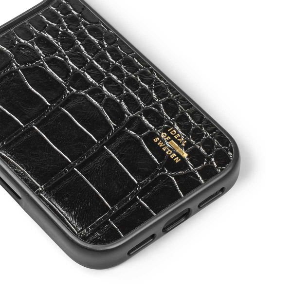 iDeal of Sweden Coque MagSafe en cuir végétalien Apple iPhone 17 Pro Max - Black Croco