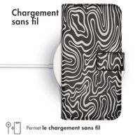 imoshion Étui de télephone portefeuille Design Motorola Moto G34 - Black And White