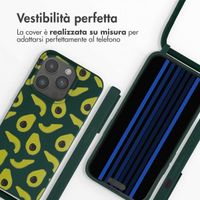 imoshion Coque design en silicone avec cordon Apple iPhone 15 Pro - Avocado Green