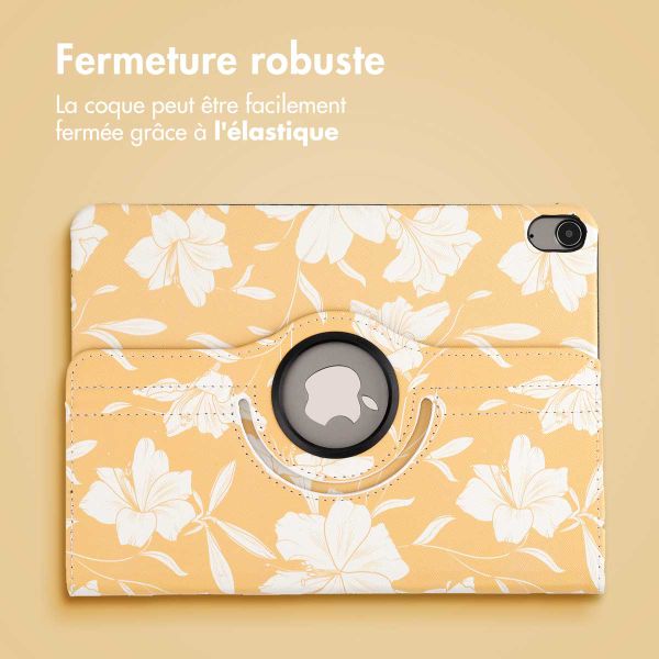 imoshion Coque tablette Design rotatif à 360° iPad Air 5 (2022) / Air 4 (2020) - Yellow Flowers