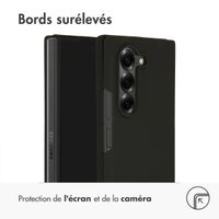 Accezz Coque Liquid Silicone Samsung Galaxy Z Fold 6 - Noir