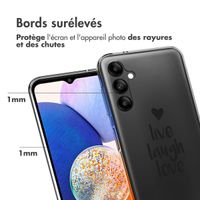 imoshion Coque Design Samsung Galaxy A14 (5G/4G) - Live Laugh Love - Noir