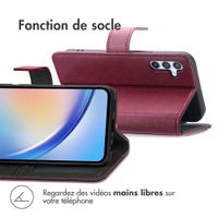 imoshion Étui de télephone portefeuille Samsung Galaxy A34 (5G) - Bordeaux