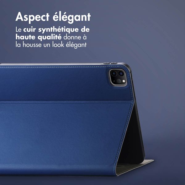 Accezz Coque tablette Classic Apple iPad Pro 12.9 (2022) / Pro 12.9 (2021) / Pro 12.9 (2020) - Bleu foncé