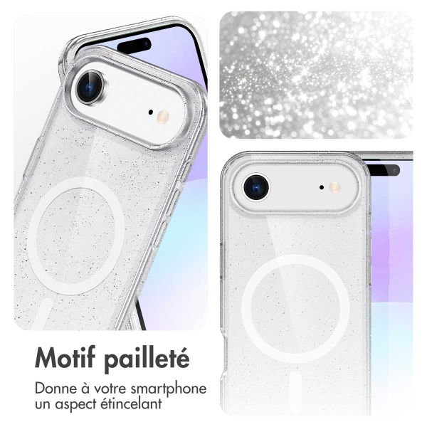 imoshion Coque Pailletée avec MagSafe Apple iPhone Air - Transparent