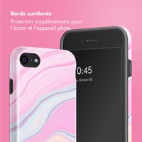 Selencia Coque arrière Vivid Apple iPhone SE (2022 / 2020) / 8 / 7 - Pastel Lipstick Marble