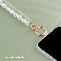 Selencia Ensemble de cordons pour téléphone avec perles et élastiques - Pistache Cream