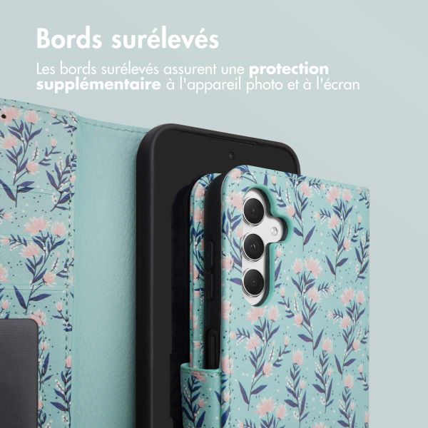 imoshion Étui de télephone portefeuille Design Samsung Galaxy A54 (5G) - Blue Flowers