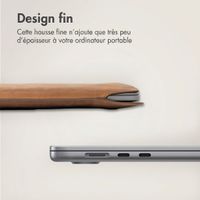 Accezz Leather Pochette ordinateur Apple MacBook 14 pouces - Cognac