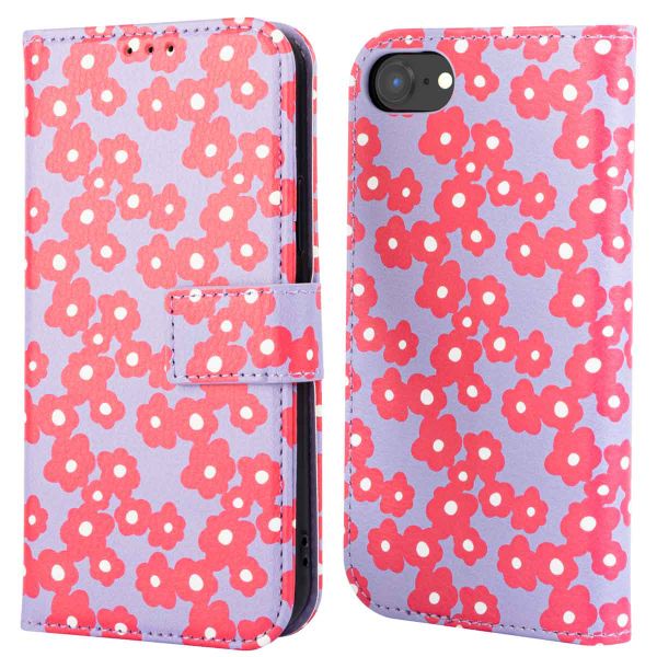 imoshion Étui de téléphone portefeuille Design iPhone SE (2022 / 2020) / 8 / 7 / 6(s) - Dusty Rose Blossoms