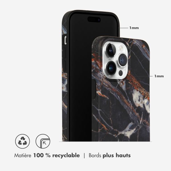Selencia Aurora Coque Fashion Apple iPhone 14 Pro Max - Onyx Black Marble