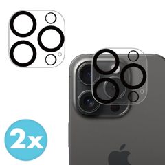 imoshion Protection Caméra en verre trempé 2 Pack Apple iPhone 16 Pro / 16 Pro Max - Noir