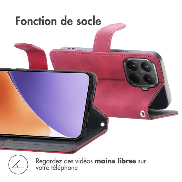 imoshion Etui de télephone portefeuille avec cordon Xiaomi 15T Pro - Rouge