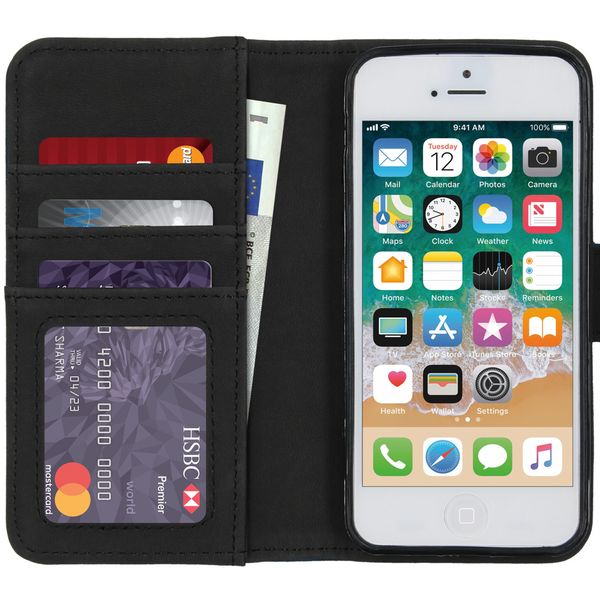 imoshion Étui de télephone portefeuille Apple iPhone SE (2016) / 5 / 5s - Bleu foncé