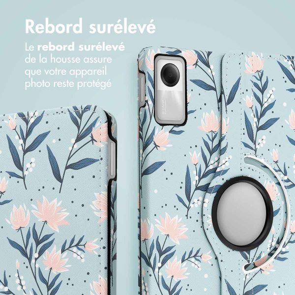 imoshion Coque tablette Design rotatif à 360° Xiaomi Redmi Pad SE - Flowers