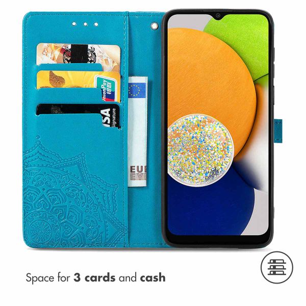 imoshion Etui de téléphone portefeuille Mandala Samsung Galaxy A03 - Turquoise