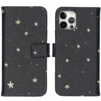 imoshion Design Softcase Bookcase Apple iPhone 12 (Pro) - Stars Gold