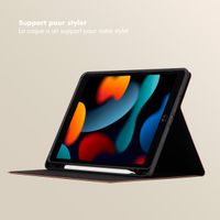 Selencia Coque tablette Sabi avec imprimé léopard Apple iPad 9 (2021) 10.2 pouces / iPad 8 (2020) 10.2 pouces / iPad 7 (2019) 10.2 pouces - Mocha Brown