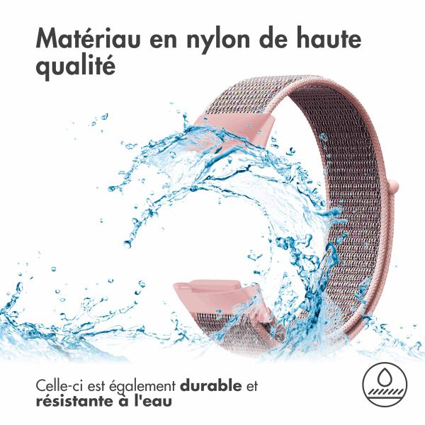 imoshion Bracelet en nylon le Fitbit Charge 5 - Taille S - Rose