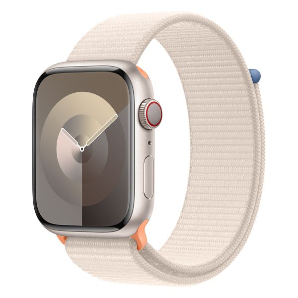 Apple Bracelet Sport Loop Apple Watch | 44/45/46/49 mm - Ocean Blue / Starlight / Pink Pomelo - Tan