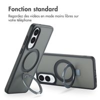 Accezz Coque Ring Stand avec MagSafe Samsung Galaxy S25 Edge - Noir