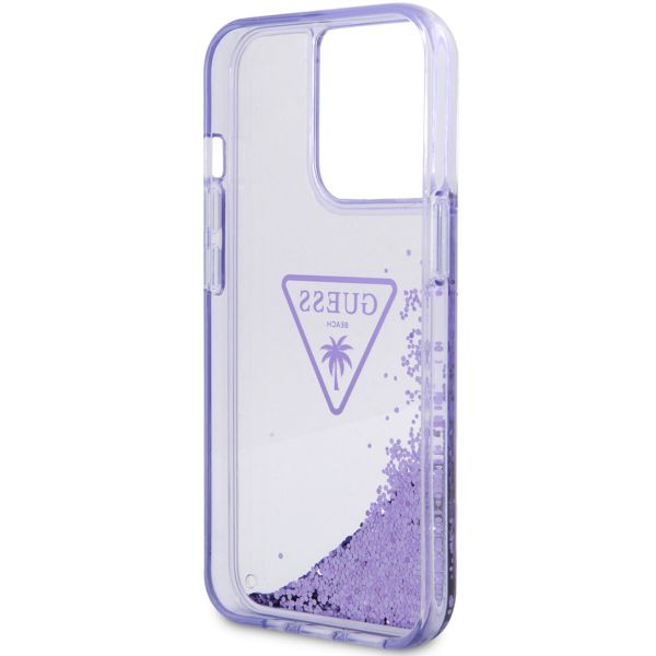 Guess Coque Liquid Glitter iPhone 14 Pro Max - Lila