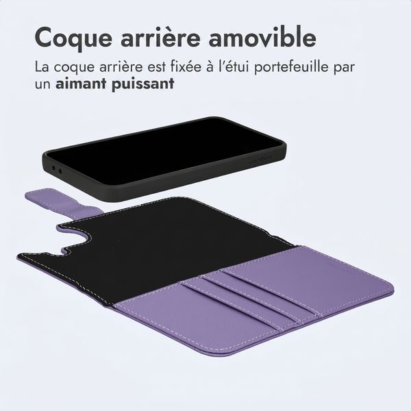 imoshion Étui portefeuille luxe 2-en-1 amovible Samsung Galaxy A37 (5G) - Violet