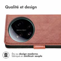 imoshion Étui de télephone portefeuille de luxe Xiaomi 17 Ultra - Marron