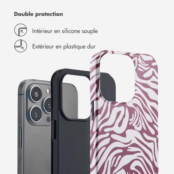 Selencia Coque arrière Vivid Apple iPhone 13 Pro - Trippy Swirl Dark Rose