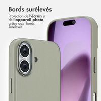 Accezz Coque arrière en cuir avec MagSafe Apple iPhone 17 - Light Grey