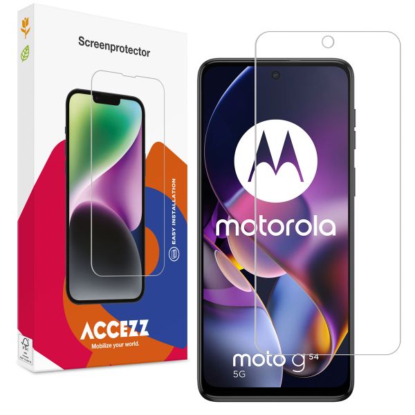 Accezz Protection d'écran en verre trempé Motorola Moto G54