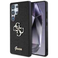 Guess Coque 4G Metal Logo Glitter Samsung Galaxy S25 Ultra - Noir