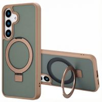 Accezz Coque Ring Stand avec MagSafe Samsung Galaxy S25 Plus - Marron