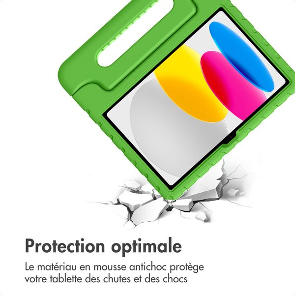 imoshion Coque kidsproof avec poignée Apple iPad 11 (2025) 11 pouces A16 / iPad 10 (2022) 10.9 pouces - Vert