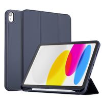 Accezz Coque tablette portefeuille Smart Silicone Apple iPad 11 (2025) 11 pouces A16 / iPad 10 (2022) 10.9 pouces - Bleu foncé