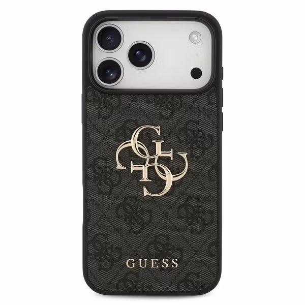 Guess Coque 4G Metal Logo Backcover Apple iPhone 17 Pro - Noir