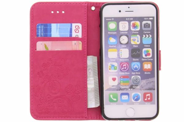 Etui de téléphone Fleurs de Trèfle iPhone 6 / 6s - Rose