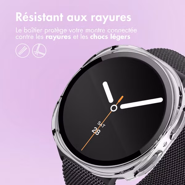 imoshion Coque rigide à couverture complète Samsung Galaxy Watch 8 (44 mm) - Transparent
