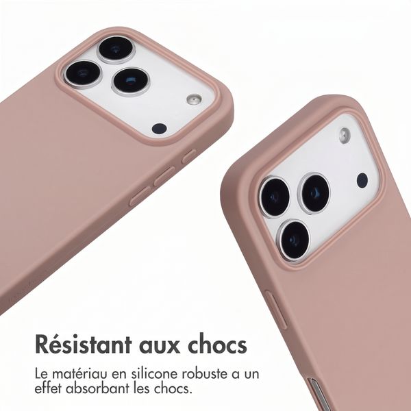 imoshion Coque en silicone avec cordon Apple iPhone 17 Pro - Sand Pink