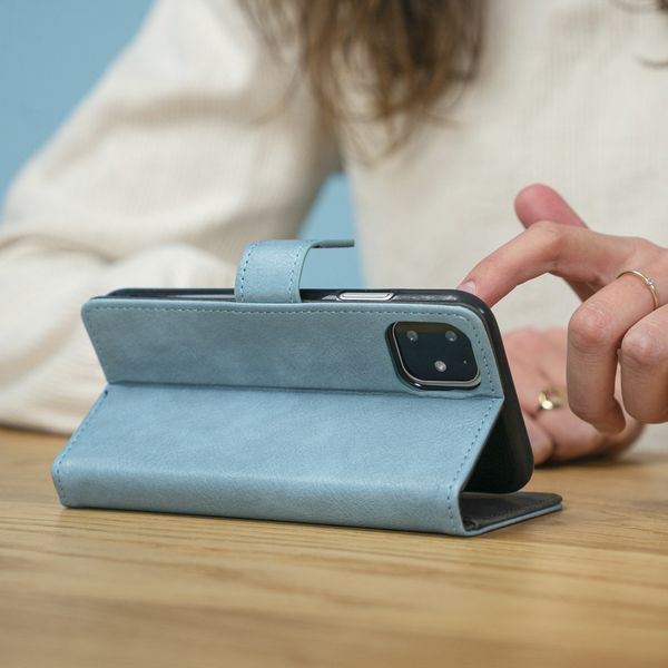 imoshion Étui de télephone portefeuille de luxe Samsung Galaxy A12 - Bleu clair