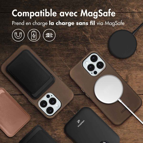 Accezz Coque MagSafe en cuir vintage Apple iPhone 13 Pro - Rustic Brown