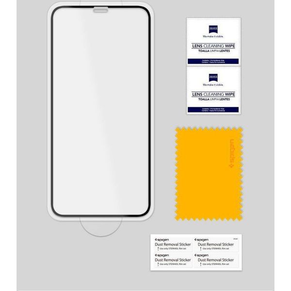 Spigen Protection d'écran en verre trempé GLAStR Apple iPhone Xs / X - Noir