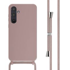 imoshion Coque en silicone avec cordon Samsung Galaxy A55 - Sand Pink