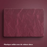 Selencia Coque en velours Apple MacBook Pro 13 pouces (2020 / 2022) - Rouge foncé